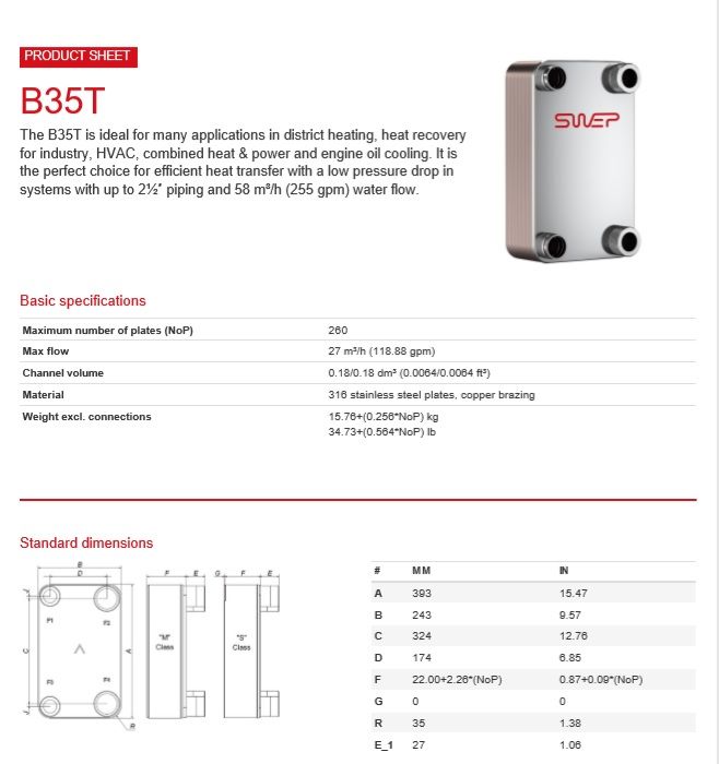 B35T Product Sheet